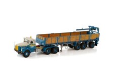 WSI Models Scania Combex; Scania L110 Daycab Torpedo 6x2 Tag Axle Brick Trailer 3 Axle 1:50 01-3344