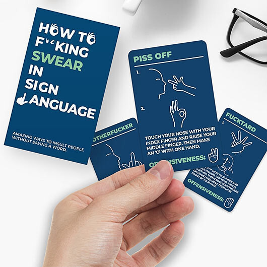 Sign Language Flash Cards How F***ing Swear in Sign Language Funny