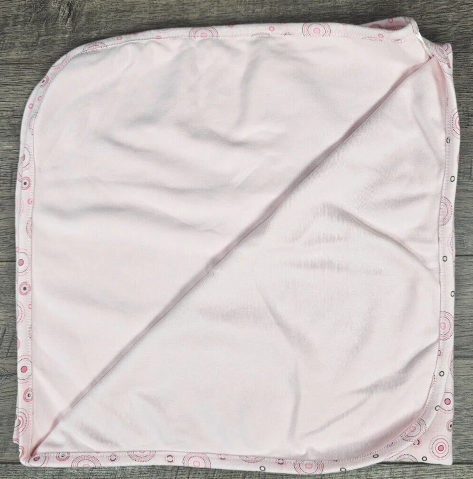 Manta de recepción para bebé niña nueva sin etiquetas Kissy Kissy rosa círculos Foto 3 de 4