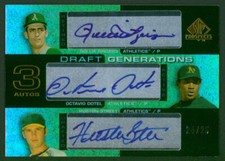 2004 SP Prospects ROLLIE FINGERS Octavio Dotel HUSTON STREET RC Triple Auto #/25