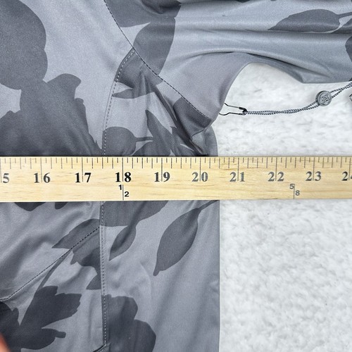 G/FORE Tonal Floral Weather Resistant Repeller Jacket Hooded Sz S Charcoal NWT - Picture 16 of 18