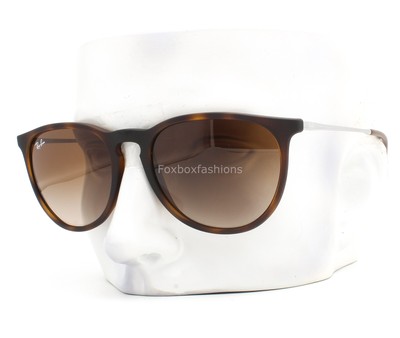 Ray-Ban RB 4171 865/13 Erika Sunglasses Matte Brown Havana Silver Brown w/case
