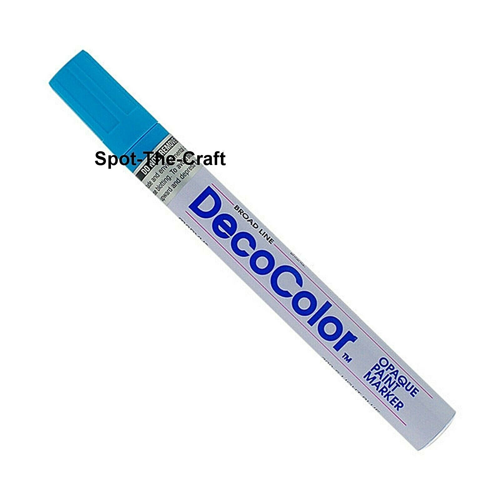 Marvy Uchida DecoColor Paint Markers 6 Oil Pens Bold Tip Hot Colors 300-6C