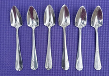 6-Enjoy Grapefruit  Unbranded Stainless Serrated Fruit Spoons 6"