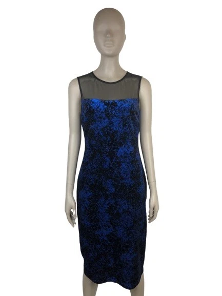 Blue velvet calvin klein deals dress