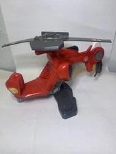 Vintage 1998 Rescue Hero's Red Helicopter Toy Working Pull String
