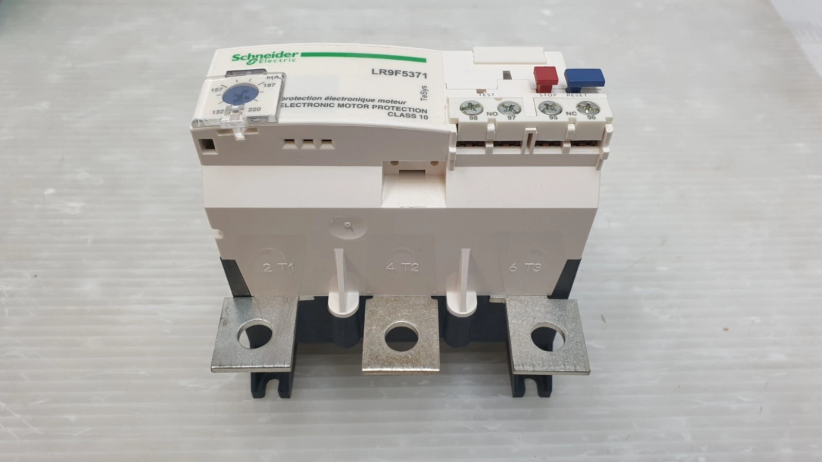 LR9F5371 overload relay with dial 132 to 220 A and output terminals 2 T1, 4 T2, 6 T3
