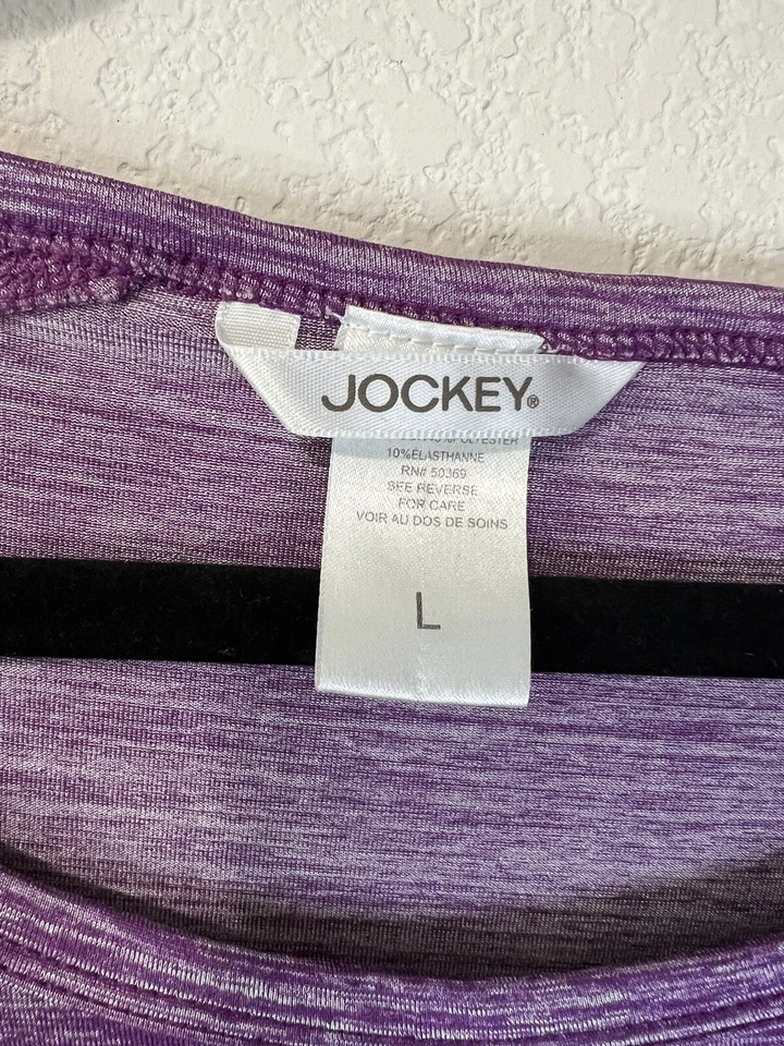 Camisa pulóver para mujer Jockey de gran rendimiento manga larga púrpura agujeros para el pulgar Foto 3 de 4