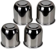 LIBRA Trailer Wheel Center Caps 3.19" Stainless Steel ,Set 4-27078