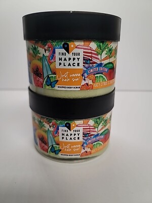 Find Your Happy Place Just Wanna Have Sun Whipped Body Scrub 10 oz Brand 2 PACK
