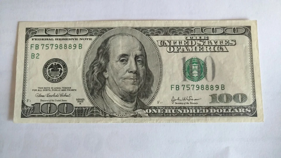FR-2179B 2003 A Federal Reserve Note District B2 New York {A Repeater Serial  #} - Image 3 of 4