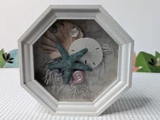 Shabby Chic Shadow Box Cottage Shells Starfish Beach Seaside Creations Decor