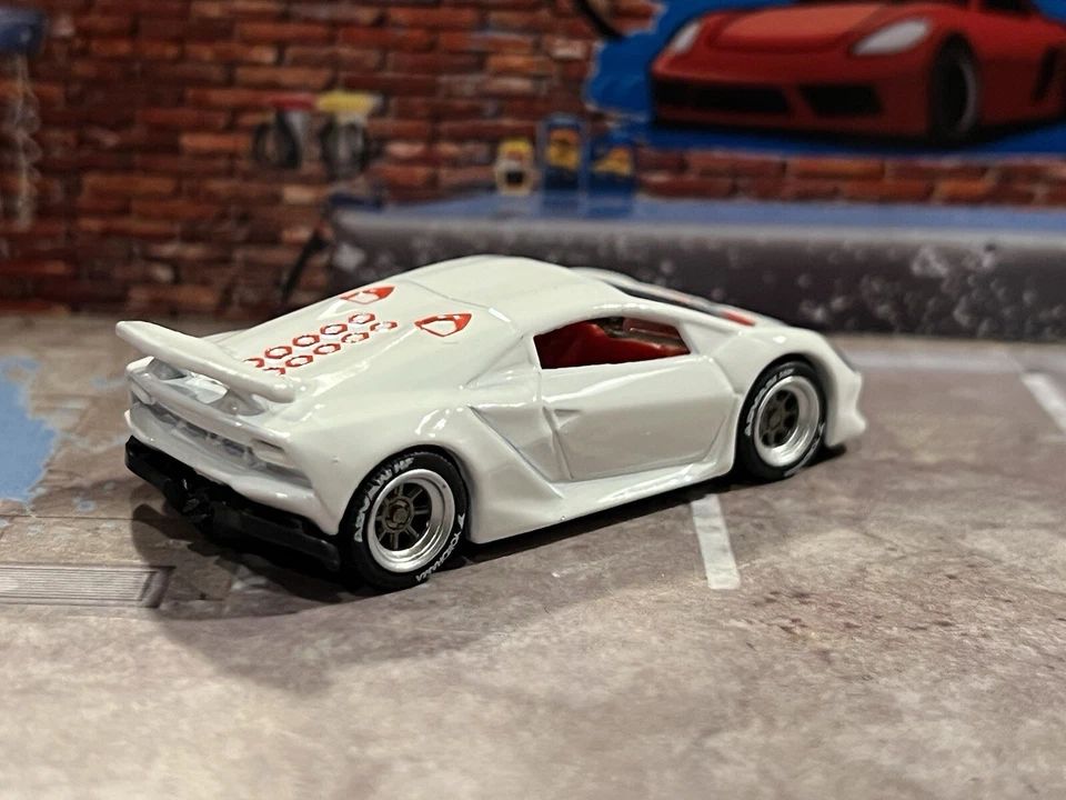 2024 Hot Wheels LAMBORGHINI SESTO ELEMENTO, White Real Rider Wheel Swap - image 2 of 2