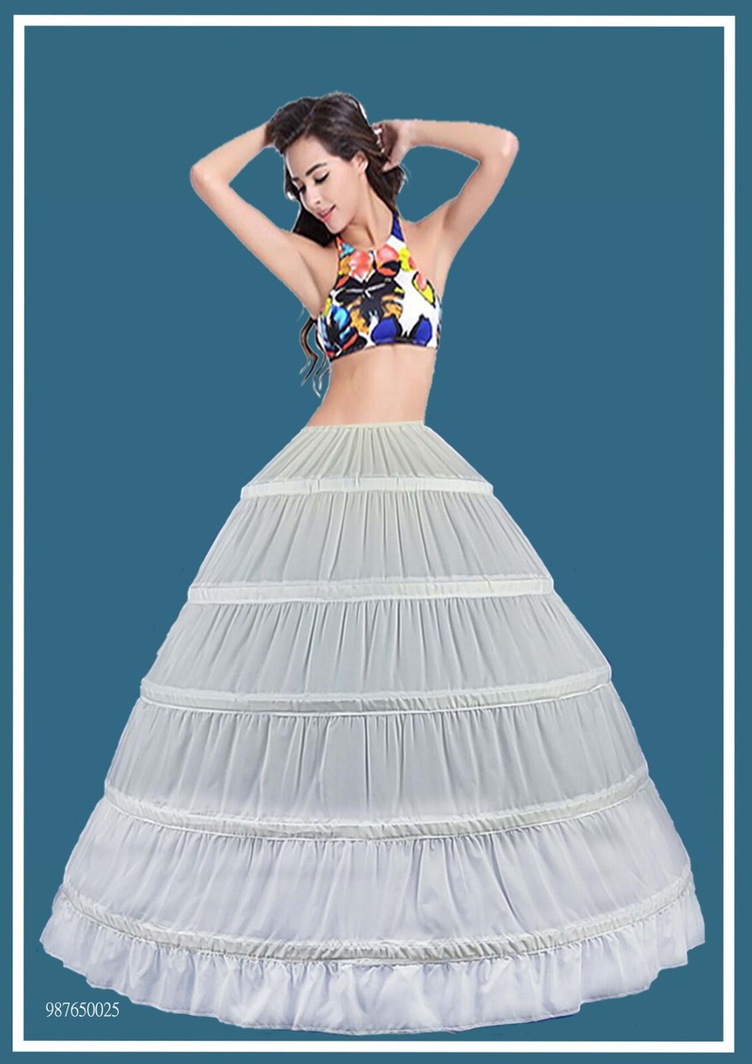 5-Hoop Pettiskirt Crinoline Underskirt For Ball Gown, Quinceanera, Or Wedding Dresses 1 thumbnail image
