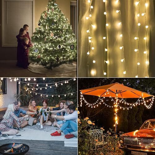 Battery Operated LED Globe String Lights, 2-Pack Total 52FT Warm White/2-Pack - Picture 6 of 8