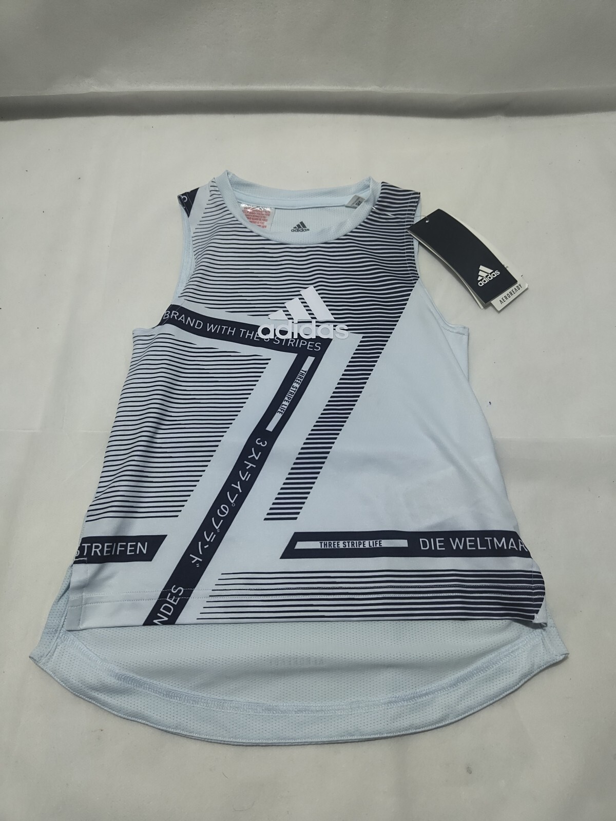 Adidas Girls Tank Top Aeroready FM5834 Size 5-6 Years New