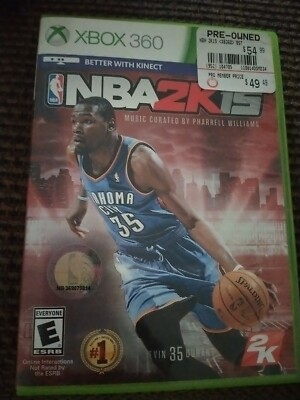 NBA 2K15 Xbox 360 Game Complete Case With Manual