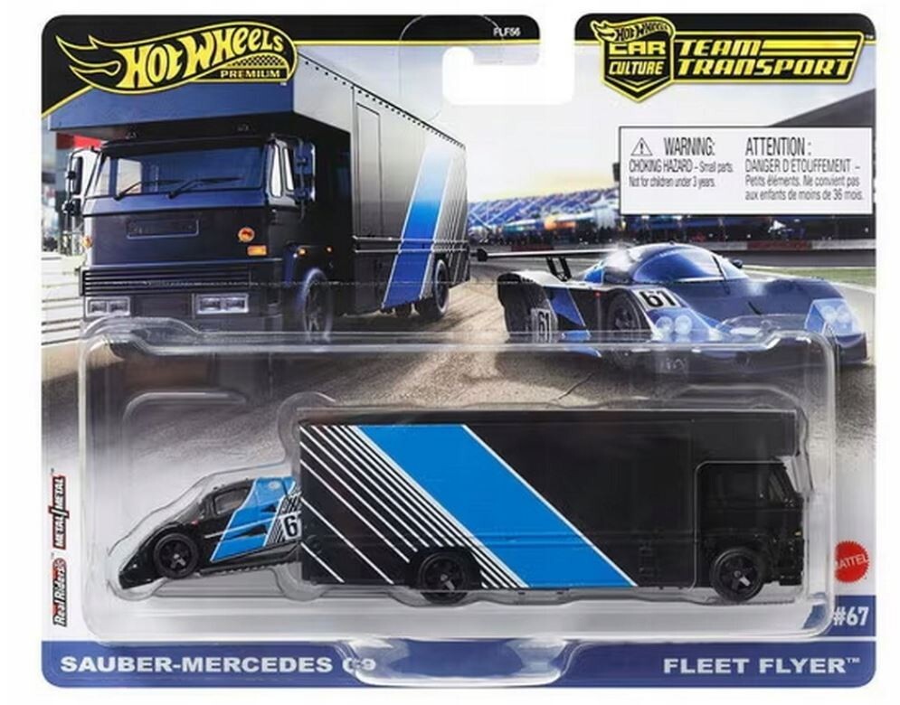 HOT WHEELS Team Transport #67 HRV41 Sauber Mercedes C9 & Fleet