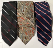 Christian Dior Set Of 3 Vintage Silk Ties Striped Paisley