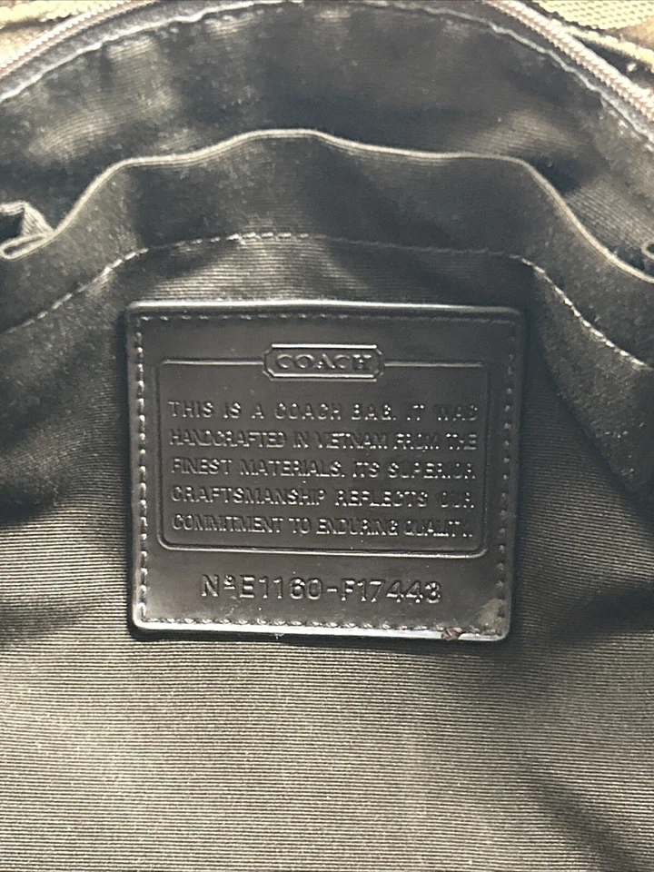 COACH Signature F17443 Brown Diaper Bag Shoulder Weekend Tote With Changing Mat - Image 2 of 4