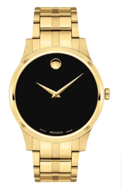Movado Museum Classic Quartz Black Dial Men's Watch 0607535 MV0607535