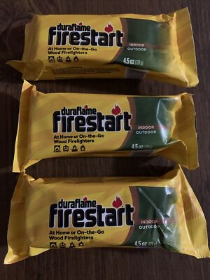 Duraflame Firestart Indoor/Outdoor 3 PACK 4.5oz, Wood Firelighters￼