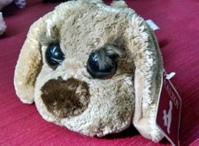 Caltoy Puppy Dog Toy Brown Big Eyes Soft Bean Bag Plush Stuffed 7 d48