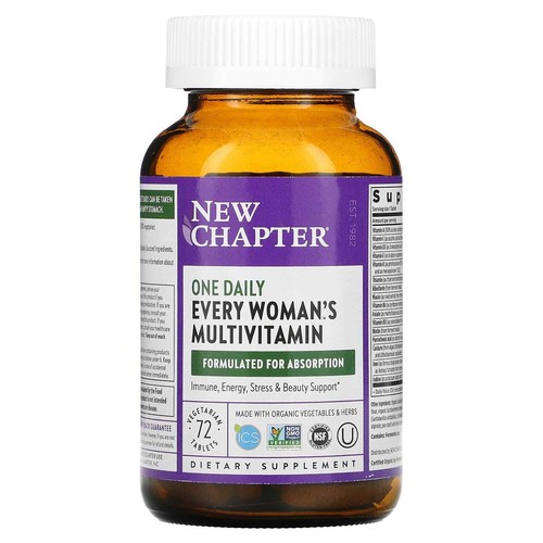 New Chapter Every Woman's One Daily 40+ Multivitamin 72 Vegetarian Tablets - Picture 4 of 4