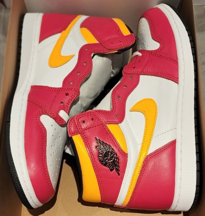 Nike Jordan 1 Retro High OG Fusion Red Yellow 555088-603 Men's