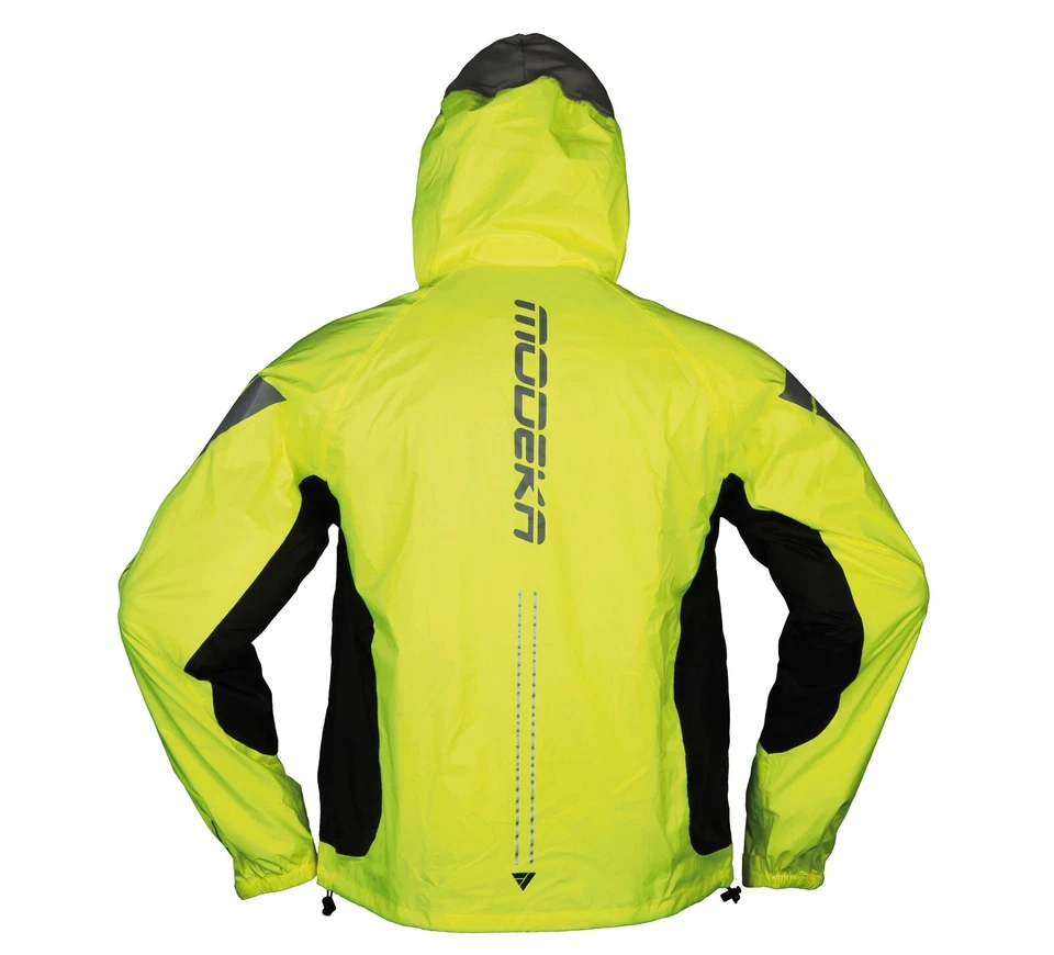 Modeka Ax Dry II Motorrad Regenjacke Gr. 4XL - Gelb Schwarz - Bild 2 von 2