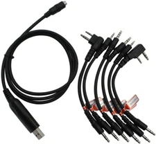 6 in 1 USB Programming Program Clone Cable Cord for Motorola HYT Baofeng Kenwood