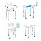 <!--F#f_0-->VEVOR Shower Chair Bath Bench Seat Stool with Back Arms Adjustable Height 350lbs<!--F/-->