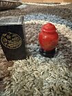 Avon Red & Black Oriental Peony Vase Moonwind Cologne Full Bottle Original Box