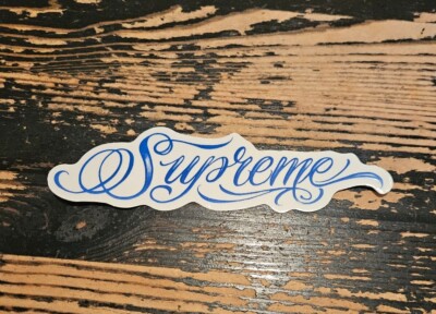 Supreme Mister Cartoon Blue Script Sticker FW24 + FREE SURPRISE