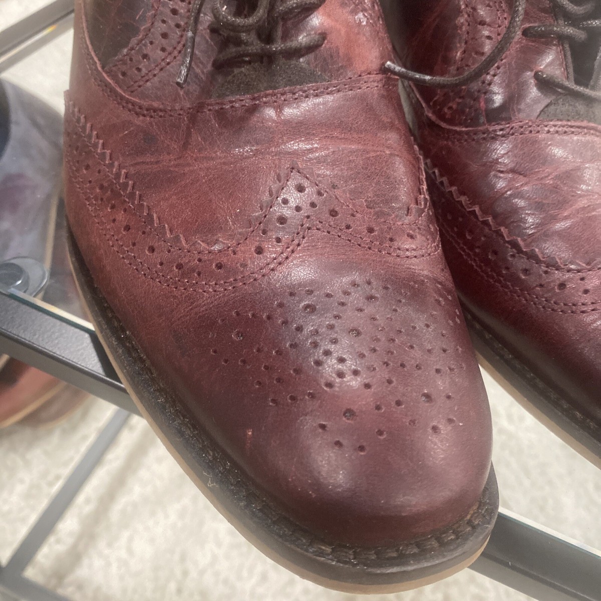 Steve Madden Men\'s Handcrafted Dark Red Oxford Shoes Amazon.com | Steve Madden Men main image 4