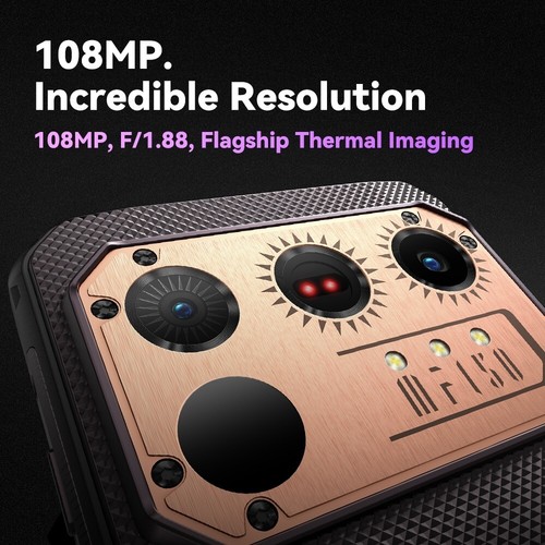 6,8" IIIF150 Raptor Wärmebildkamera Outdoor Handys 24GB+256GB 108MP Kamera NFC - Zdjęcie 6 z 21