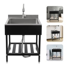 Stainless Steel Utility Sink Commercial Laundry Sink Kitchen Sink Free Standing