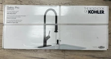 Kohler Setra Pro Single Handle Kitchen Faucet Spring Neck Black R29343-SD-BL NEW