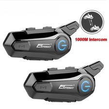 1/2Pcs Bluetooth Moto Helmet Intercom Headset 1000M For 2 Rider Intercomunicador