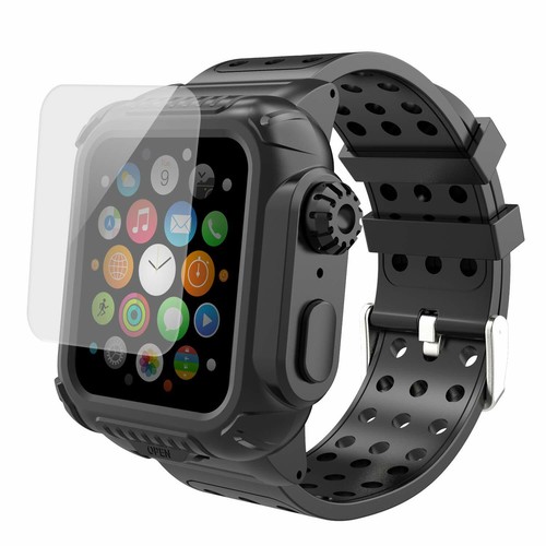 Para Apple Watch Serie 6 5 4 44mm Estuche Protector Resistente Correa de  banda de armadura cubierta | eBay