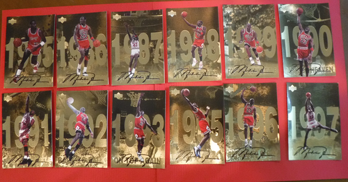 Upper Deck Gold Series Michael Jordan Oversized Cards 1985-1997, Set of 12