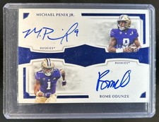 2024 Flawless Collegiate Michael Penix Jr. Rome Odunze Sapphire Auto #/15
