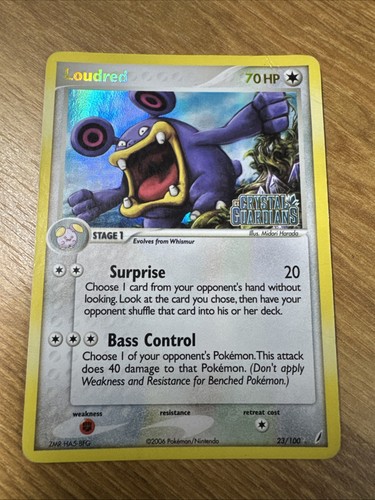 Pokemon Loudred 23/100 Crystal Guardians Stamp Holo card HP