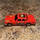 Vintage Hot Wheels Mattel 1983 Diecast Toy Car Fire Department "Damaged door"