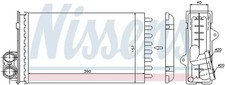 Heizung Kühlrippen mechanisch gefügt 73362 NISSENS für RENAULT LAGUNA I
