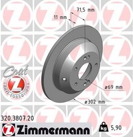 2X Bremsscheibe Coat Z Zimmermann 320.3807.20 FüR Santa Hyundai Sorento KIA DM 3