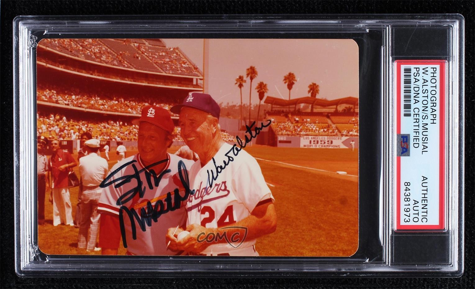PSA/DNA Authenticated Walter Alston Stan Musial Auto HOF 1q7