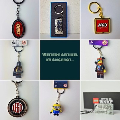 LEGO Keyring Schlüsselanhänger Logo VIP Star Wars Minions Marvel Auswahl NEU
