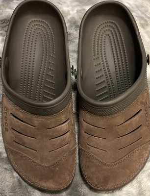 Crocs Shoes Mens 9 Bogota Clogs Brown Closed Toe Comfort Casual Low Top Flats