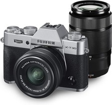 FUJIFILM Mirrorless SLR Camera X-T30 Double Zoom Lens Kit Silver X-T30WZLK-S